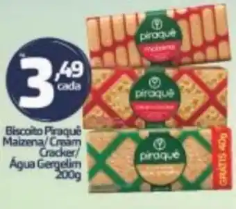 Casa do Sabão Biscoito Piraque Maizena/ Cream cracker/ Agua Gergelim 200g oferta