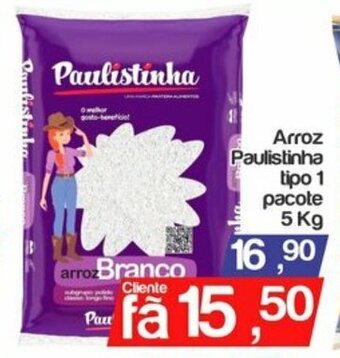 Supermercados Gricki Arroz Paulistinha tipo 1 pacote 5kg oferta