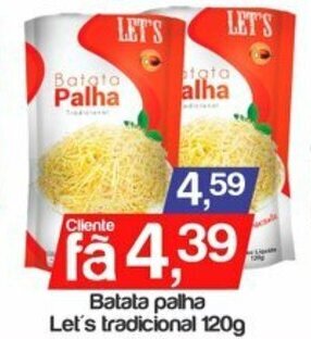 Supermercados Gricki Batata Palha Let's tradicional 120g oferta