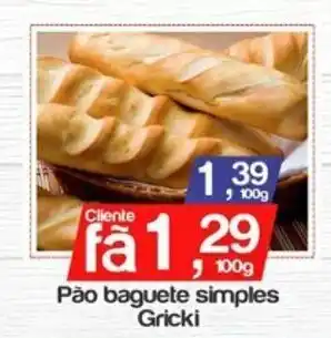 Pao baguete simples Gricki 100g