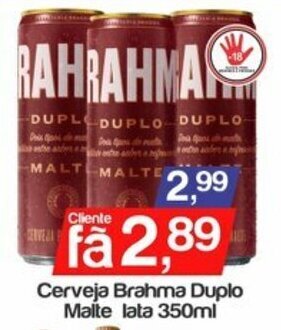 Supermercados Gricki Cerveja Brahma Duplo Malte Lata 350ml oferta