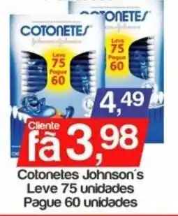 Supermercados Gricki Cotonetes Johnson's Leve 75 unidades Pague 60 unidades oferta