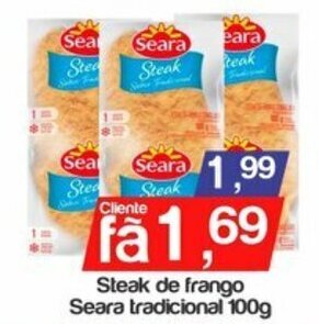 Supermercados Gricki Steak de frango Seara Tradicional 100g oferta