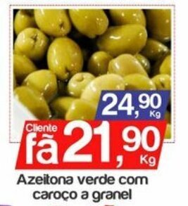 Azeitona verde com caroco a granel 1kg