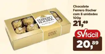 Supermercados São Vicente Chocolate Ferrero Rocher com 8 unidades 100G oferta