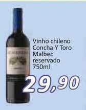 Supermercados Savegnago Vinho Chileno Concha Y Toro Reservado 750ml oferta