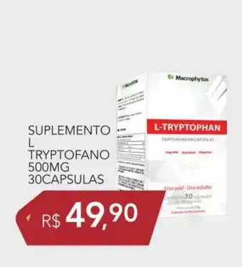 Suplemento L Tryptofano 500mg 30 Capsulas