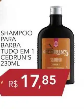 Supermercados Koch Shampoo Para Barba Tudo Em 1 Cedrun's 230ml oferta