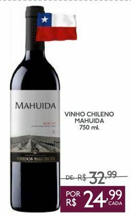 GBarbosa Vinho chileno mahuida 750 ml oferta