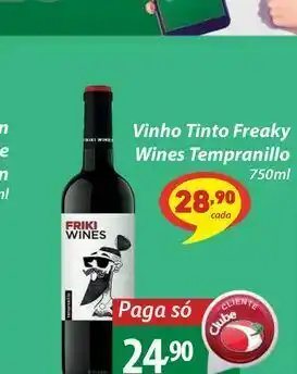 Vinho tinto freaky wines tempranillo 750ml