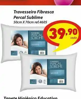 Travesseiro fibrasca percal sublime