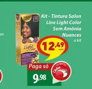 Kit - tintura salon line light color sem amônia nuances