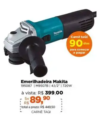 Lojas TaQi Emerilhadeira Makita 195087 | M9507B | 4.1/2" | 720W oferta