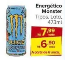 Carrefour Energético Monster Tipos, Lata, 473ml oferta