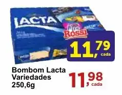Rossi Supermercado Bombom Lacta Variedades 250,6g oferta