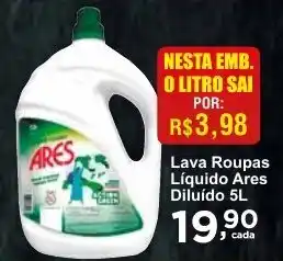 Lava Roupas Líquido Ares Diluído 5L