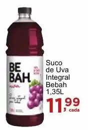 Rossi Supermercado Suco de Uva Integral Bebah 1.35L oferta