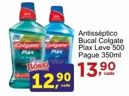 Rossi Supermercado Antisséptico Bucal Colgate Plax Leve 500 Pague 350ml oferta