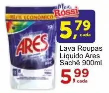 Rossi Supermercado Lava Roupas Líquido Ares Sachê 900ml oferta