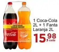 Rossi Supermercado 1 Coca-Cola 2L +1 Fanta Laranja 2L oferta
