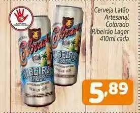 Cerveja Latão Artesanal Colorado Ribeirão Lager 410ml