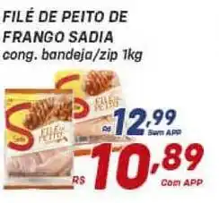 Prezunic Filé De Peito De Frango Sadia 1kg oferta