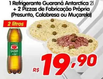 Prezunic 1 Refrigerante Guaraná Antarctica + 2 Pizzas De Frabricação Própria oferta
