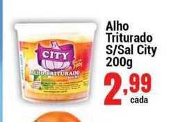 Negreiros Alho Triturado S Sal City 200g oferta