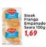Chama Supermercados Steak Frango Empanado Seara 100g oferta