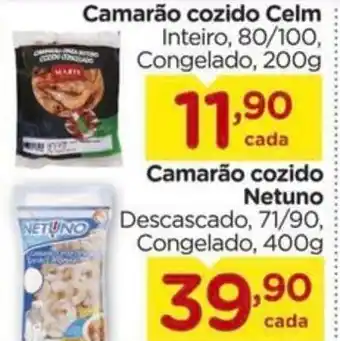 Carrefour Camarão cozido Celm Inteiro, 80/100, Congelado, 200g oferta