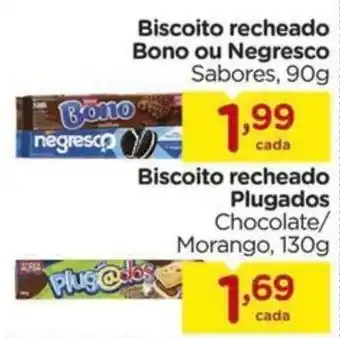 Carrefour Biscoito recheado Bono ou Negresco Sabores, 90g oferta
