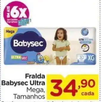 Carrefour Fralda Babysec Ultra Mega, oferta