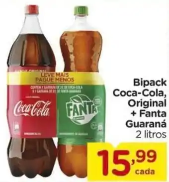 Carrefour Bipack Coca-Cola, Original + Fanta Guaraná 2 litros oferta