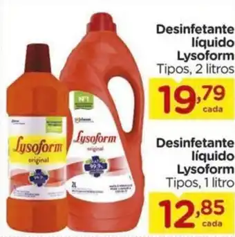 Carrefour Desinfetante líquido Lysoform Tipos, 2 litros oferta