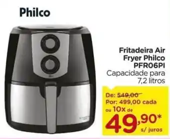 Carrefour Fritadeira Air Fryer Philco PFR06PI Capacidade para 7,2 litros oferta