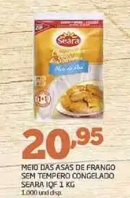Cooper Meio Das Asas De Frango Sem Tempero Congelado Seara Iqf oferta