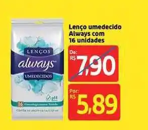 Lenço Umedecido Always Com 16 Unidades