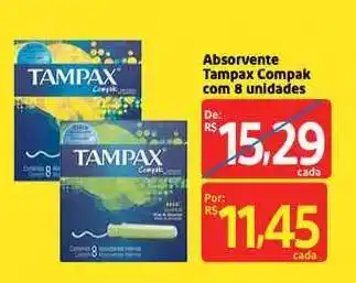 Absorvente Tampax Compak Com 8 Unidades