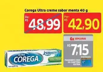 Corega Ultra Creme Sabor Menta 40g