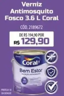 Verniz Antimosquito Fosco 3.6 L Coral
