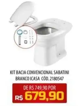 Amoedo KIT BACIA CONVENCIONAL SABATINI BRANCO ICASA CÓD. 2180547 oferta