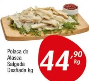 Supermercados Intercontinental Polaca do Alasca Salgada Desfiada kg oferta