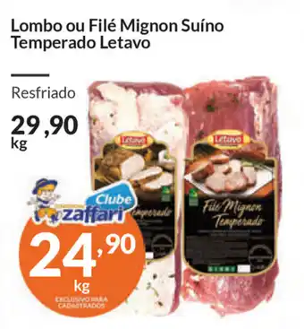 Comercial Zaffari Lombo ou FIle Mignon Suino Temperado Letavo 1kg oferta