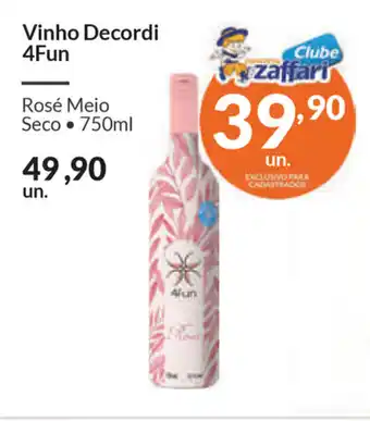 Comercial Zaffari Vinho Decordi 4Fun 750ml oferta