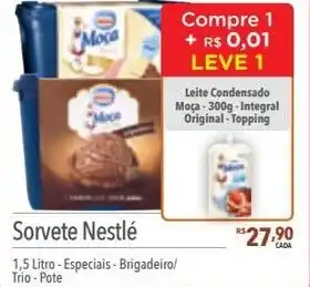 Supermercados Condor Sorvete Nestlé 1,5 Litro-Especiais-Brigadeiro/ Trio - Pote oferta