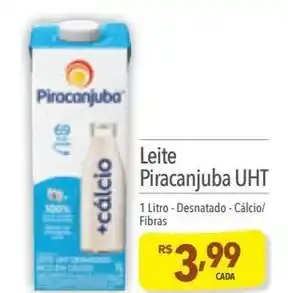 Supermercados Condor Leite Piracanjuba UHT 1 Litro - Desnatado - Cálcio/ Fibras oferta