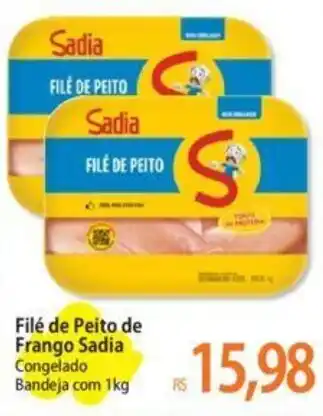 Atacadão Filé de Peito de Frango Sadia Congelado Bandeja com 1kg oferta