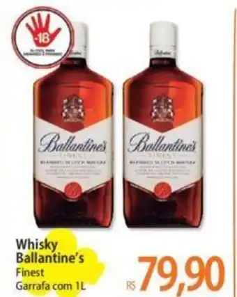 Atacadão Whisky Ballantine's Finest Garrafa com 1L oferta