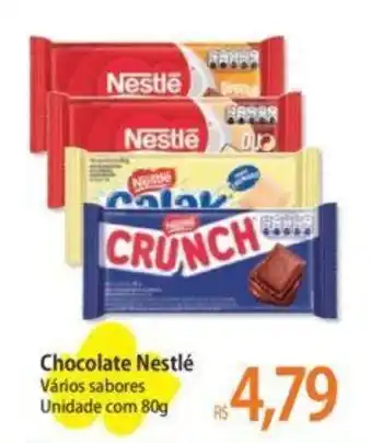 Atacadão Chocolate Nestlé Vários sabores Unidade com 80g oferta