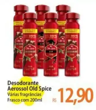 Atacadão Desodorante Aerossol Old Spice Várias fragrâncias Frasco com 200ml oferta